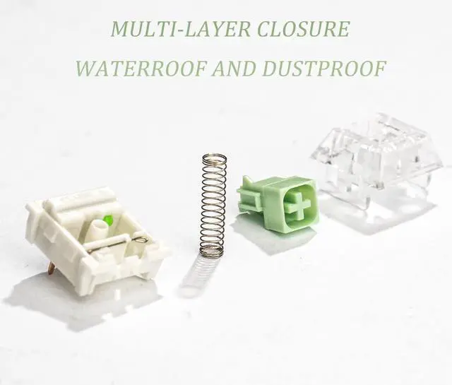 Alt view image 3 of 7 - 90 Pack Kailh Box Switch Jade RGB SMD for Mechanical Gaming Keyboard 3 pin Switches IP56 Water-Proof Compatible Cherry MX Switches