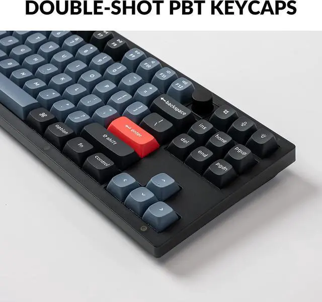 Alt view image 6 of 7 - Keychron V3 Wired Custom Mechanical Keyboard Knob Version, TKL QMK/VIA Programmable Macro with Hot-swappable Keychron K Pro Brown Switch Compatible with Mac Windows Linux (Frosted Black-Translucent)