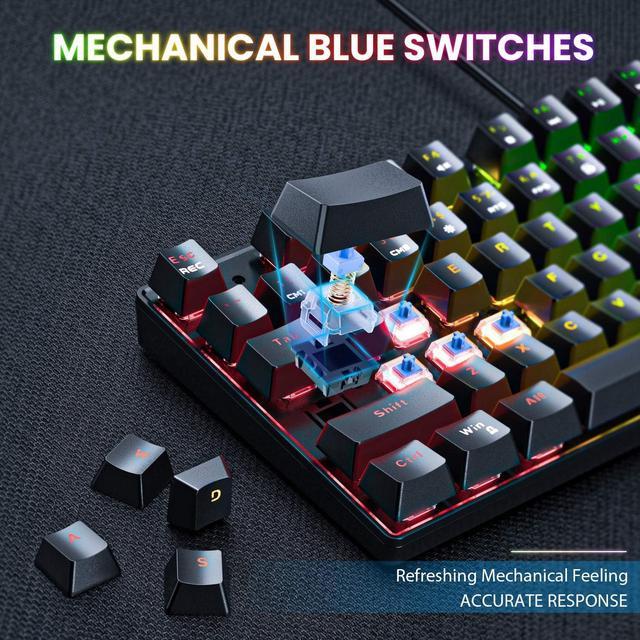  SIMGAL Wired Mechanical Keyboard and Mouse Combo, 89