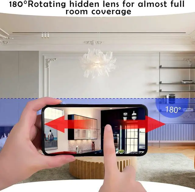 Alt view image 2 of 7 - Small-ECO Hidden Camera Speaker - Spy Camera PTZ HD 1080P WiFi Motion Detection Video Recorder Wireless Mini Safety Nanny Camera