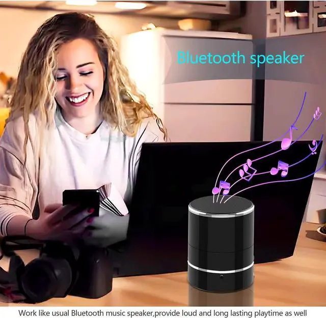 Alt view image 3 of 7 - Small-ECO Hidden Camera Speaker - Spy Camera PTZ HD 1080P WiFi Motion Detection Video Recorder Wireless Mini Safety Nanny Camera