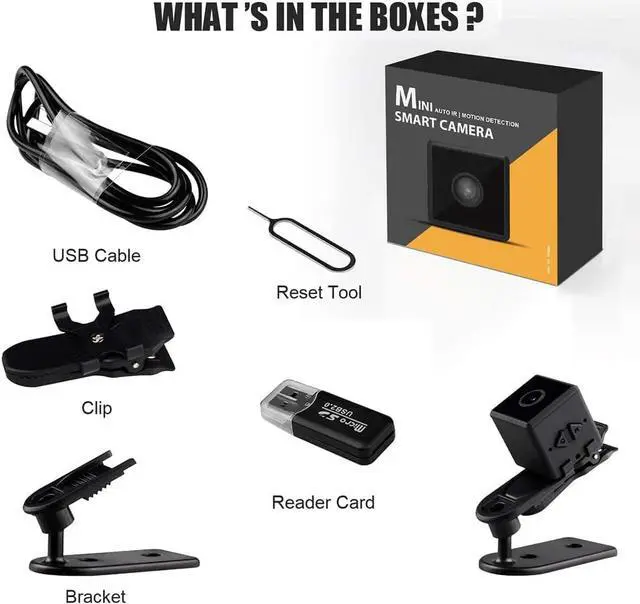 Alt view image 3 of 6 - Mini Spy Camera Wireless Hidden Camera No WiFi Needed Portable Small Camera with Motion Detection and Night Vision Nanny Cam for Home Security Wereless Pet Camera for Cat/Cop cam