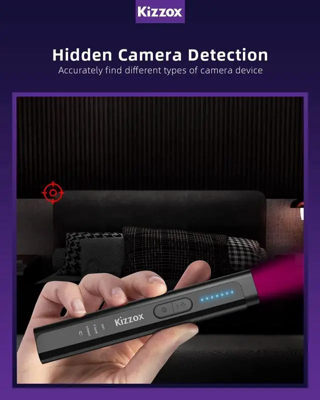 Alt view image 4 of 6 - K16 Pro Hidden Camera Detectors, Hidden Devices Detector, Magnetic/RF Signal/IR laser Detector for Hidden camer/GPS Tracker/Listening Device, Bug and Camera Detector for Hotel,Car,Office,Travel