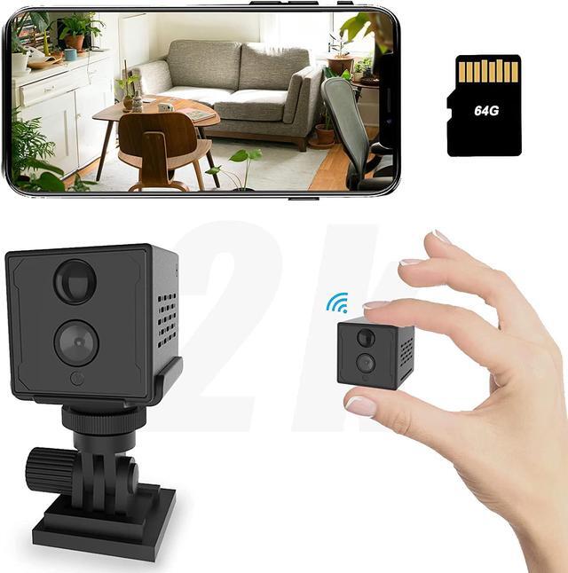 Main image of Spy Camera Hidden WiFi Mini 4K Wireless Indoor IP Cam Secret Nanny Security Surveillance for Baby Pet with Phone App AI Human Detection Alarm Push Cloud/64GB Night Vision 100 Day Standby Battery Life