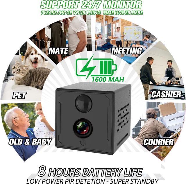 Alt view image 5 of 6 - Spy Camera Hidden WiFi Mini 4K Wireless Indoor IP Cam Secret Nanny Security Surveillance for Baby Pet with Phone App AI Human Detection Alarm Push Cloud/64GB Night Vision 100 Day Standby Battery Life