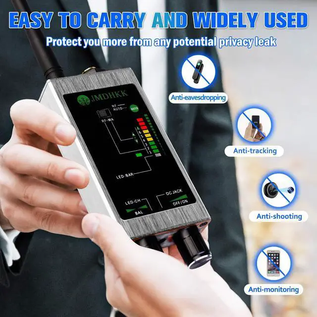 Alt view image 5 of 6 - Bug Detector, hidden camera detectors ,Anti spy Detector ,RF Detector, GPS Detector Anti Tracking Strong Magnetic Detector for GPS Tracker Hidden Camera Finder Listening Device in office, car, meeting