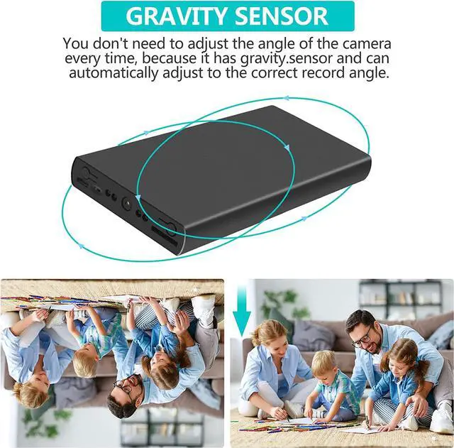 Alt view image 4 of 7 - Hidden Camera Power Bank, 10,000mAh Portable Charger Spy Camera, 1080P Nanny Cam with Night Vision, Motion Detection, Loop Recording, Gravity Sensor for Indoor/Outdoor Security up to 128GB No WiFi
