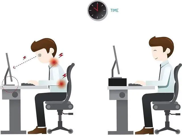 Alt view image 7 of 7 - BONTEC Wood Monitor Stand Riser, 2 Tiers with Storage Organizer, Desktop Ergonomic Cellphone Holder and Cable Management, 21.3 Inch Shelf, Black