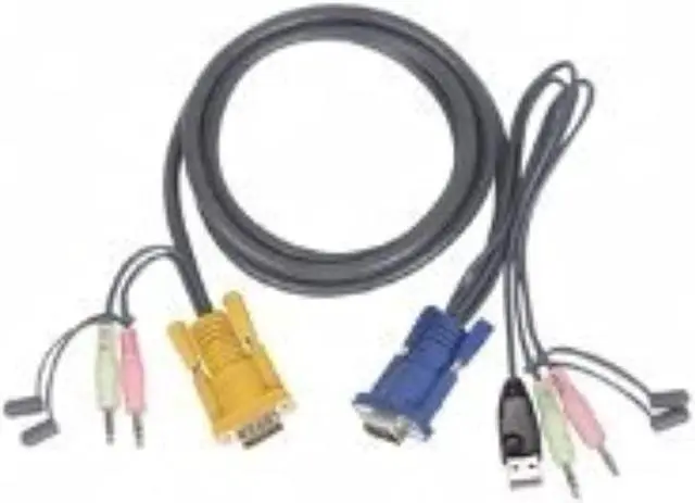 Alt view image 3 of 3 - IOGEAR Micro-Lite Bonded All-in-One USB KVM Cable, 15 Feet, G2L5305U