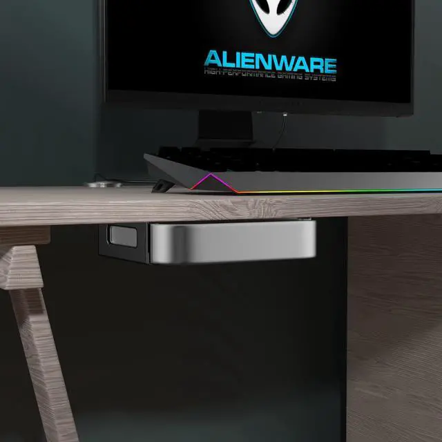 Alt view image 7 of 7 - IFCASE Mac Mini M2 Mount, Heat Dissipation Design Anti-Scratch Behind Monitor, Under Desk, Wall Mount Stand for Mac Mini 2011 to 2023 M2 Pro, Compatible with VESA Hole (Black)