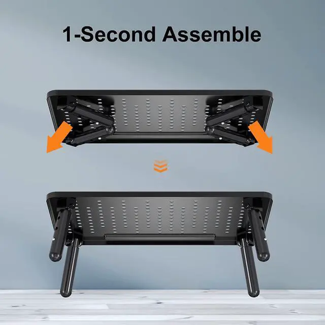 Alt view image 2 of 7 - Bracwiser Foldable Monitor Riser Metal Computer Stand for Desk 3 Height Adjustable Laptop Stand with Pen Storage, MST013
