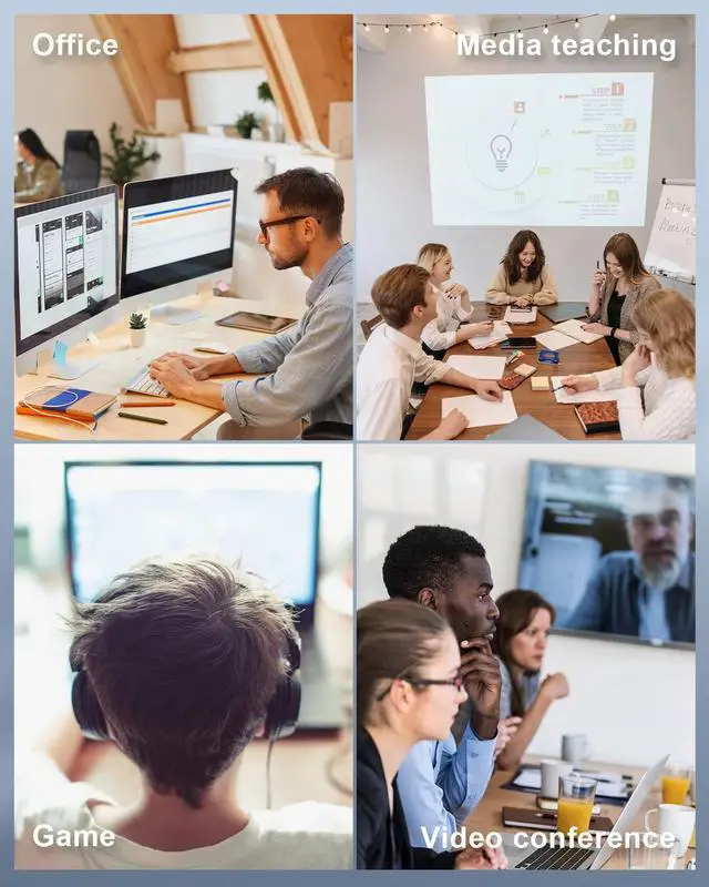 Alt view image 2 of 7 - KVM Switch HDMI 2 Port Box,USB Switch selector with 4 USB 2.0 Hub Share 2 Computers, UHD 4K@30Hz, Support Wireless Keyboard and Mouse, Powered by USB,with 2 HDMI and 2 USB Cables