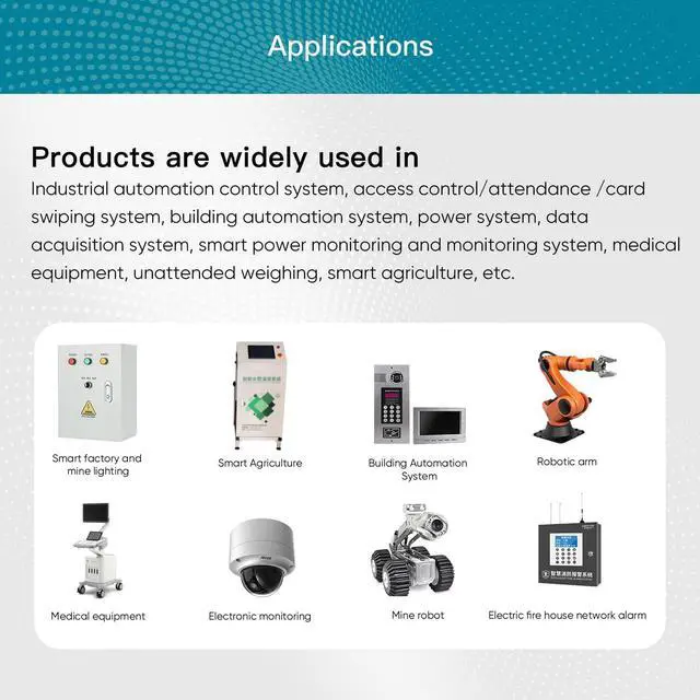 Alt view image 6 of 7 - Industrial-Grade 2.4G WiFi Bridge/Router with Advanced Serial Pass-Through, Convert Printers Devices to Wireless, Ethernet to WiFi Adapter for Industrial Networks IoT Applications - Good for Factories