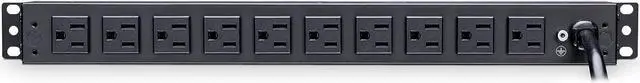 Alt view image 4 of 6 - CyberPower RKBS15S2F10R 15A 12-Outlet 1U RM Rackbar Surge Supressor