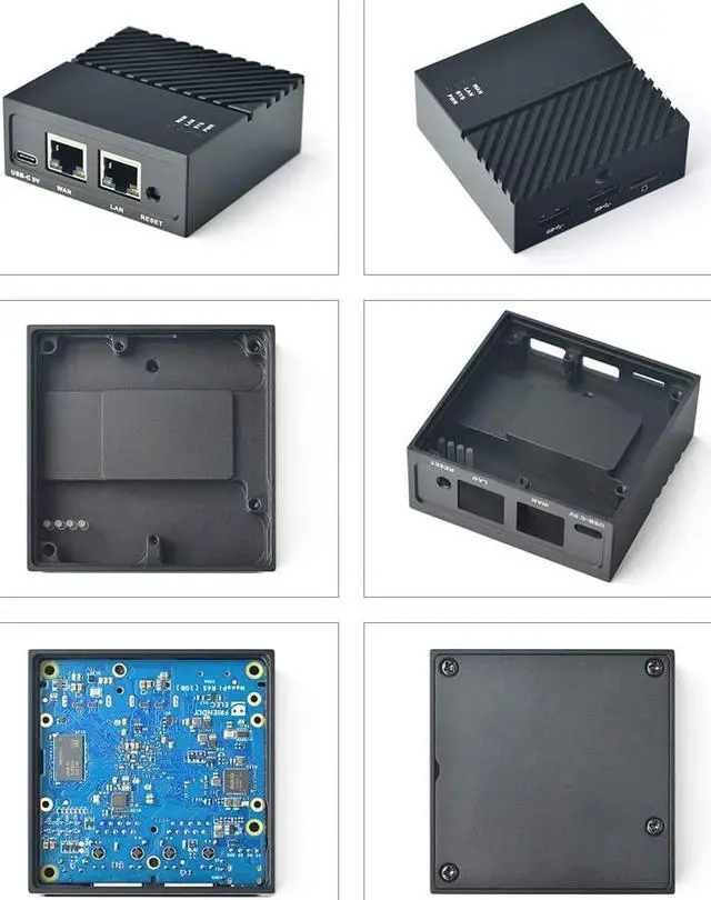 Alt view image 7 of 7 - FriendlyElec Nanopi R4S Mini Router OpenWRT with Dual-Gbps Ethernet Ports 4GB LPDDR4 Based in RK3399 Soc for IOT NAS Smart Home Gateway (with MAC Chip)