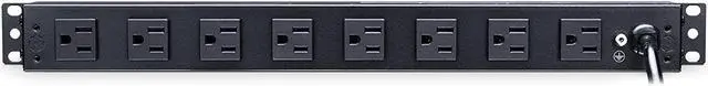 Alt view image 6 of 7 - CyberPower PDU15B8R Basic PDU, 100-125V, 15A (Derated to 12A), 8 Outlets, 1U Rackmount, Welcome to consult