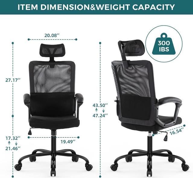 Smugdesk Ergonomic Office Chair, High Back Mesh Desk Office Chair