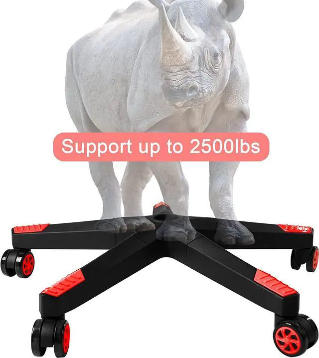 Alt view image 5 of 7 - Frassie 28 inch Nylon Gaming Chair Base Replacement with 5 Casters, Heavy Duty Office Chair Base Part