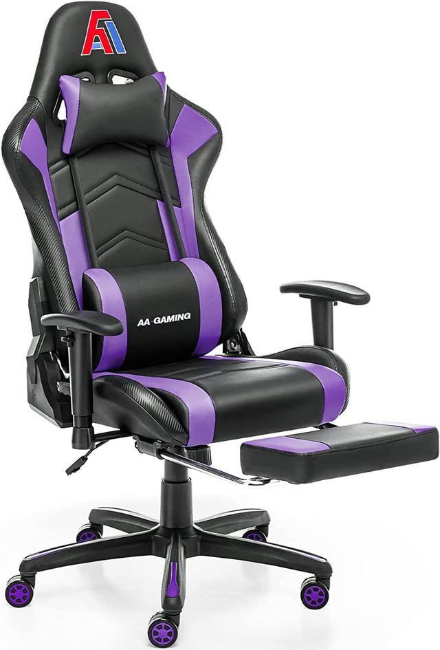 [LUMBAR SUPPORT+FOOTREST] Reclinable Gaming Chair Ergonomic Computer Swivel  Seat