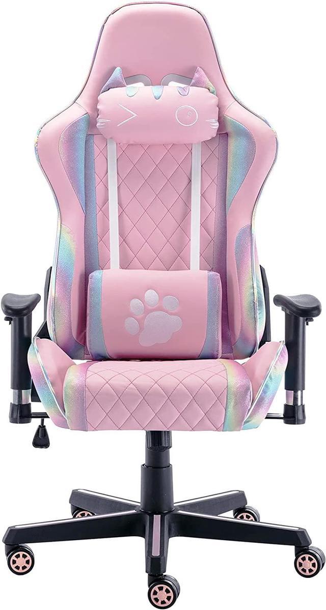 Pink comfortable office online chair