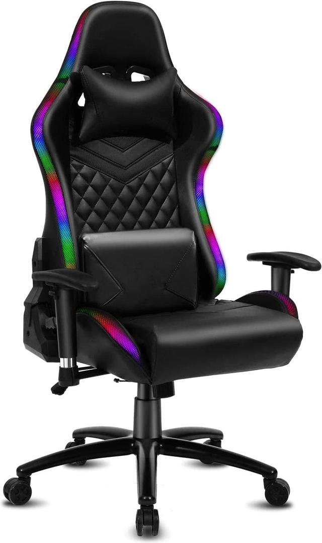 Gaming Chair LED RGB Lights Ergonomic Office Computer Desk Chair Recliner, Chairs - Newegg.com
