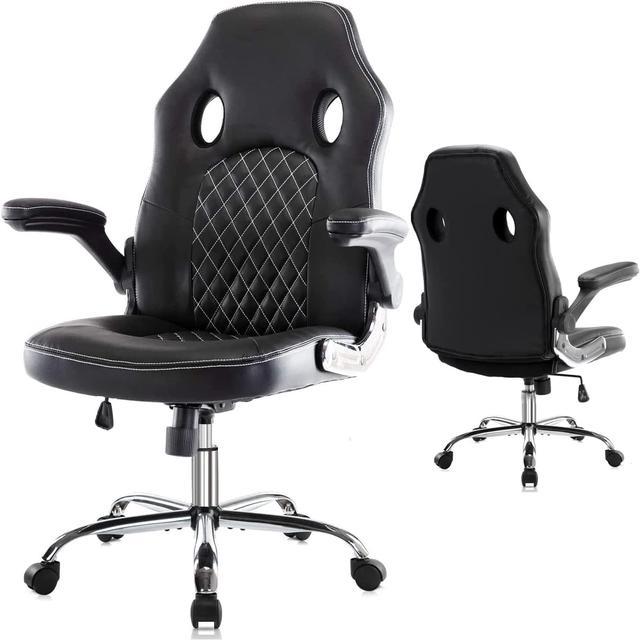 Ergonomic Computer Gaming Chair PU Leather Desk Chair with Lumbar Support, Swivel  Office Chair Executive Chair with Padded Armrest and Seat Cushion for  Gaming, Study and Working 