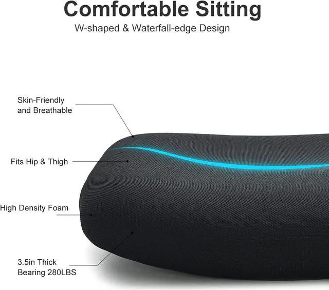 Alt view image 7 of 7 - Ergonomic Office Chair - High Back Desk Chair with Adjustable Lumbar Support, Headrest & 3D Metal Armrest - 130° Rocking Mesh Computer Chair
