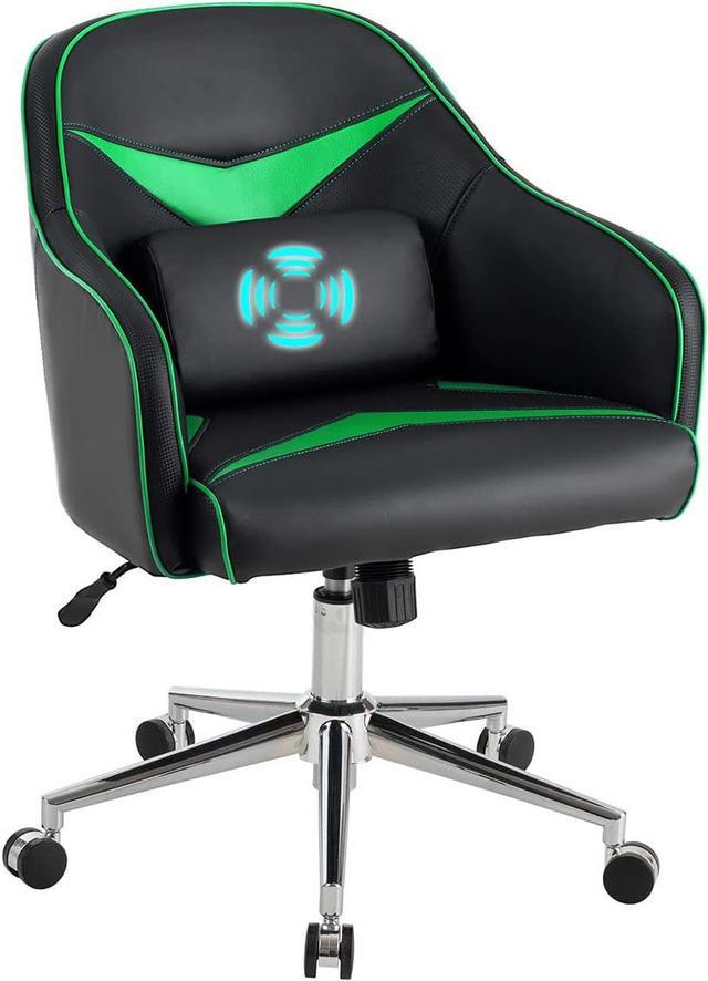 Giantex PU Leather Gaming Chair, Adjustable Height Mid-Back