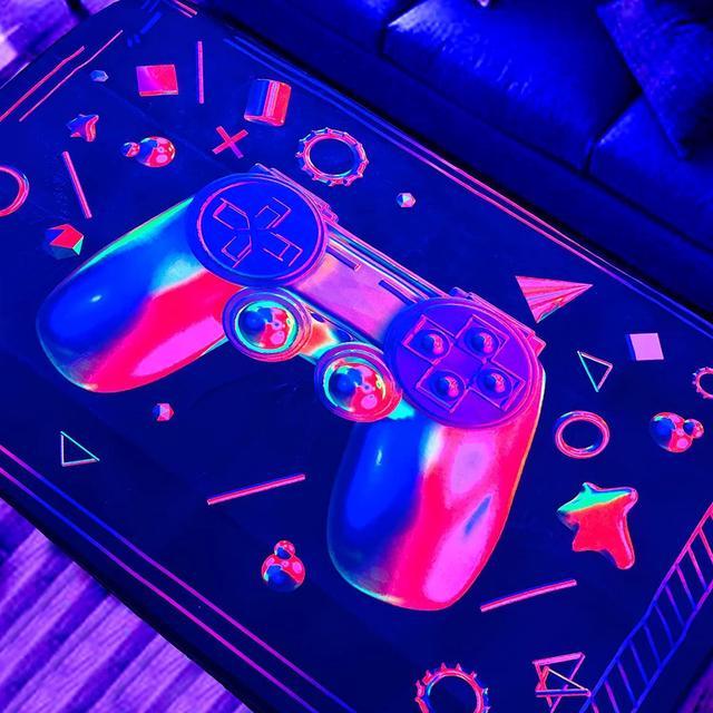 Funny Gaming Office Chair Mat for Carpet Blacklight UV Reactive Game Room  Rug Kids Gaming Decor Rugs for Living Room Bedroom Computer Gaming Rolling  Chair Mat 60 x 39 in 