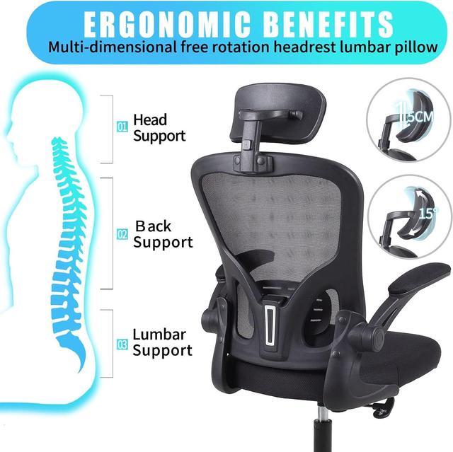 Office Chair Headrest Attachment Universal, Head Support Cushion for Any  Desk Chair, Elastic Sponge Head Pillow for Ergonomic Executive Chair