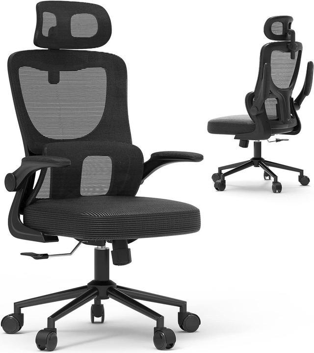 Office chairs with flip deals up arms