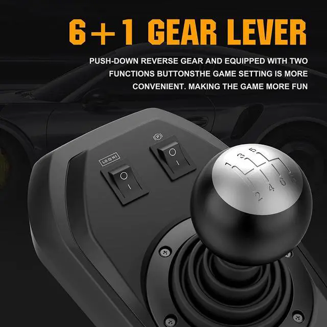 Alt view image 4 of 7 - PXN V9 Gaming Steering Wheel, 270°&900°, with Pedals and Shifter, Racing Wheel for Xbox, PC, PS4, PS3, Switch
