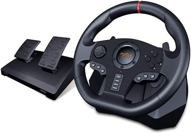 PC Racing Wheel Wheel PXN V900 Driving Simulator Rotation christmas gift Gaming Steering Wheel with Pedals PC,Xbox One,Xbox Series S/X,PS4,PS3, Android TV -