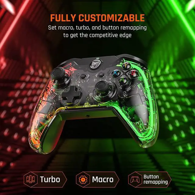 Alt view image 5 of 7 - BIGBIG WON PC Controller, Switch Controllers with 0 Deadzone Joysticks, Hair Trigger, 2 Extra Multi-function Buttons, Fully Customizable, Asymmetric Vibration Motors, Wired Controller for PC & Switch