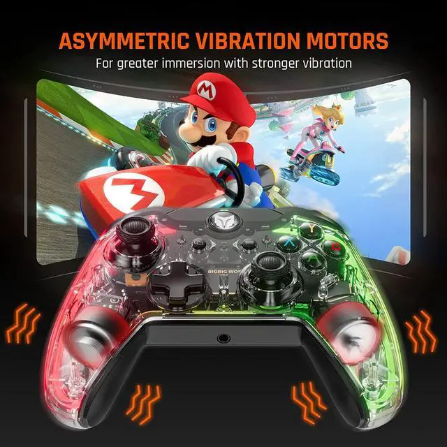 Alt view image 6 of 7 - BIGBIG WON PC Controller, Switch Controllers with 0 Deadzone Joysticks, Hair Trigger, 2 Extra Multi-function Buttons, Fully Customizable, Asymmetric Vibration Motors, Wired Controller for PC & Switch