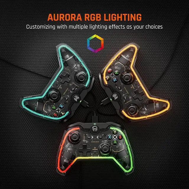 Alt view image 7 of 7 - BIGBIG WON PC Controller, Switch Controllers with 0 Deadzone Joysticks, Hair Trigger, 2 Extra Multi-function Buttons, Fully Customizable, Asymmetric Vibration Motors, Wired Controller for PC & Switch
