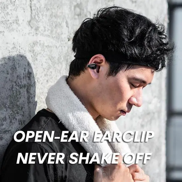 Alt view image 3 of 7 - Loluka Open Ear Bone Conduction Earbuds Wireless Ear Clip Bone Conduction Headphones Head Set Bluetooth Open Ear Headphones Wireless Bluetooth Bone Conducting Earphones Ear Buds for Small Ear Canals