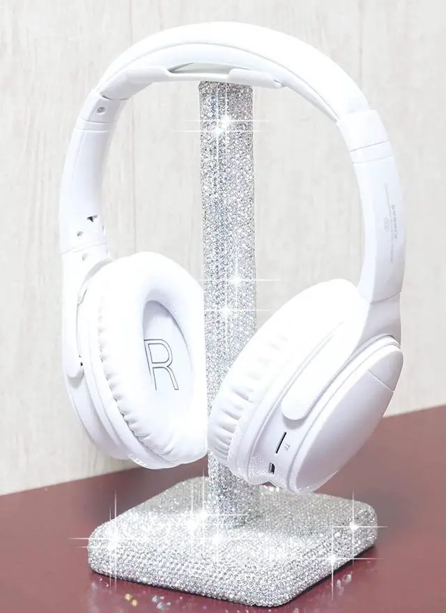 Main image of SH Luxury Rhinestones Headphone Stand Headset Holder Crystal (Silver)