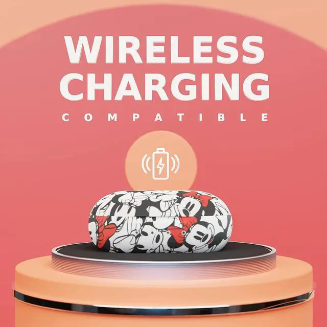 Alt view image 5 of 7 - Disney Minnie Mouse Bluetooth Earbuds with Charging Case- Bluetooth Wireless Headset with Built-in Mic and 30 Hours of Playtime- Minnie Mouse Gifts for Women, Men and All Fans of Disney Gifts
