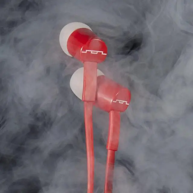Alt view image 7 of 7 - SOL REPUBLIC Jax Wired 1-Button In-Ear Headphones, Android Compatible, Tangle Free Cable, In-Ear Noise Isolation, 4 Ear Tip Sizes, Great For Calls, 1112-33 Red