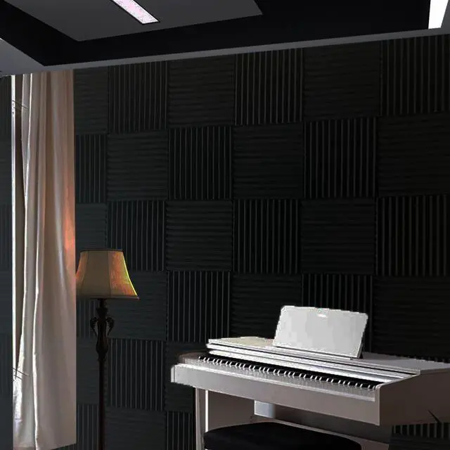 Alt view image 6 of 7 - 48 Pack Acoustic Foam Panel Wedge Studio Soundproofing Wall Tiles 12" X 12" X 1"