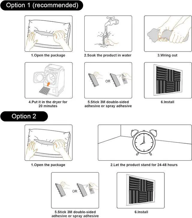 Alt view image 4 of 4 - JBER Column Acoustic Wedge Studio Foam Corner Block Finish Corner Wall in Studios or Home Theater (16 Pack)