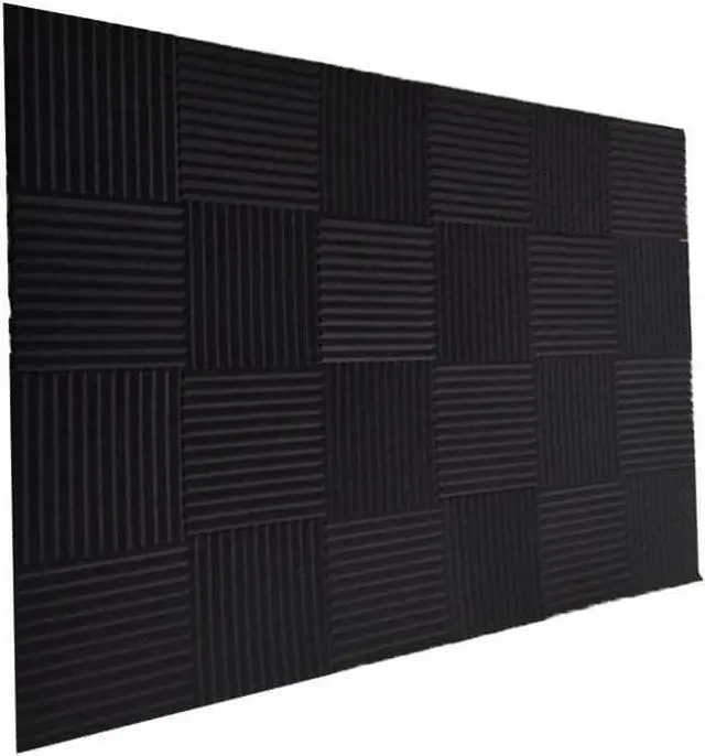 Alt view image 3 of 7 - Burdurry 50 Pack Acoustic Panels Soundproof Studio Foam for Walls Sound Absorbing Panels Sound Insulation Wedge for Studio, 1" X 12" X 12" (Black)