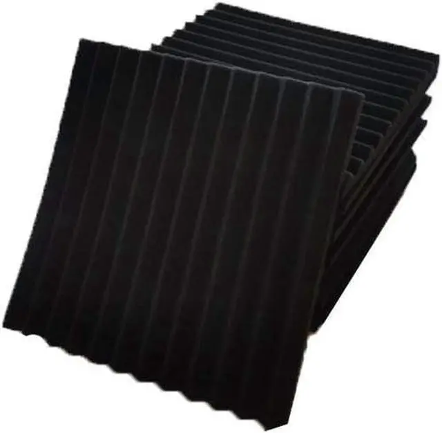 Alt view image 7 of 7 - Burdurry 50 Pack Acoustic Panels Soundproof Studio Foam for Walls Sound Absorbing Panels Sound Insulation Wedge for Studio, 1" X 12" X 12" (Black)