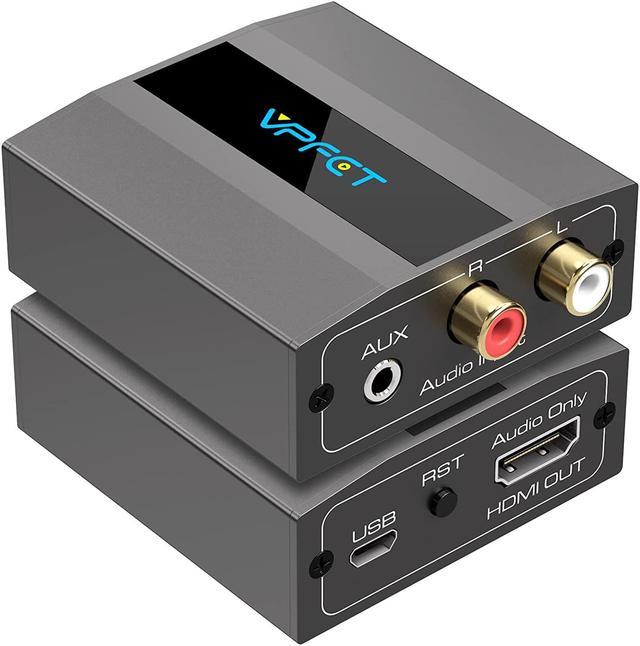 ventilator lomme Vise dig AUX to HDMI Audio Converter Stereo Audio Input HDMI Audio Out Analog to  Digital Audio Adapter RCA to HDMI for Sound Bar CD Projector Audio Video  Converters - Newegg.com