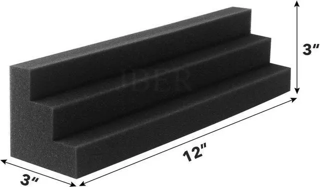Alt view image 2 of 4 - JBER Column Acoustic Wedge Studio Foam Corner Block Finish Corner Wall in Studios or Home Theater (16 Pack)