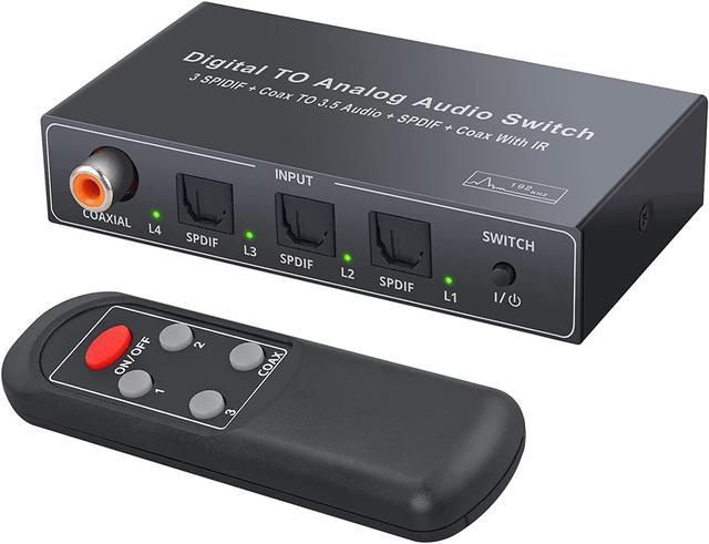 Stereo RCA to SPDIF Digital Coaxial and Toslink Optical Audio Converter