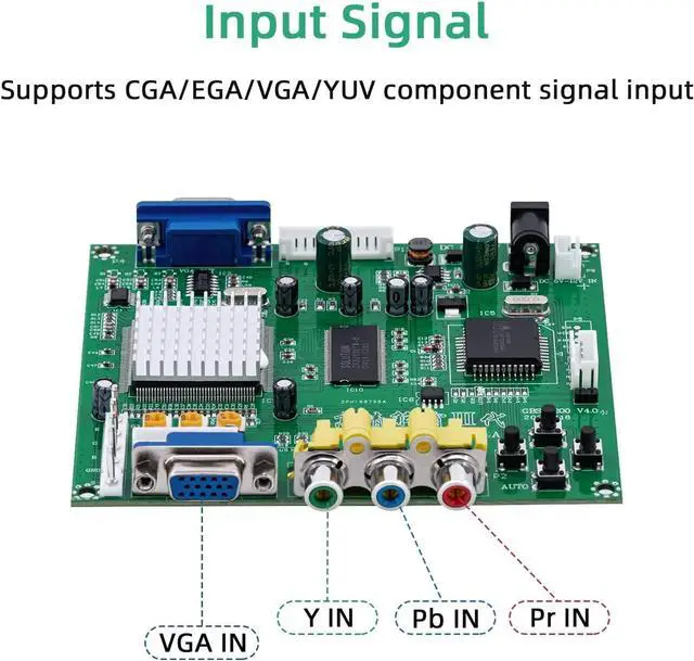 Alt view image 5 of 7 - Arcade Game RGB/CGA/EGA to VGA HD Game Video Output Converter Board for Arcade Monitor to CRT LCD PDP Projector