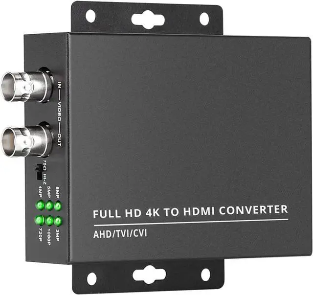 Main image of TVI to HDMI Converter Full HD 4K Converter 1080p/720p/4K/8MP/5MP/4MP/3MP BNC to HDMI Video Converter Adapter - CVBS/TVI/CVI/AHD to HDMI