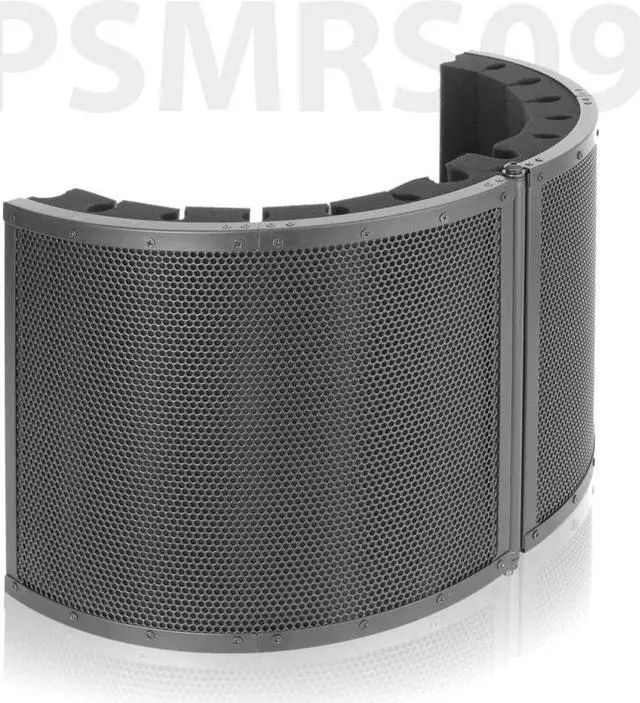 Alt view image 2 of 7 - Mini Portable Vocal Recording Booth - Use with Standard Microphone,Isolation Noise Filter Reflection Shield for Studio Quality Audio - Dual Acoustic Foam Soundproof Panel PSMRS09 Black